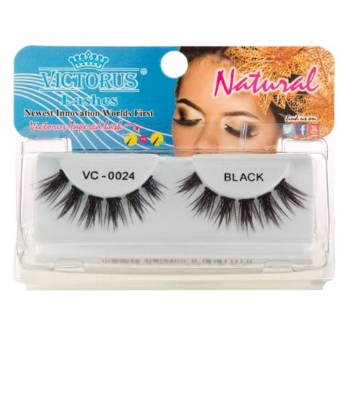 VICTORUS EYE LASHES  VC 0024 BLACK  