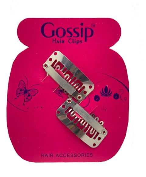 GOSSIP SILVER WEAVING CLIPS 2PCS 