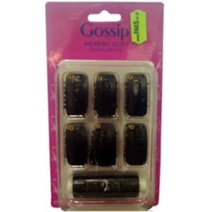 GOSSIP BLACK WEAVING CLIPS WITH THREAD 36PCS 