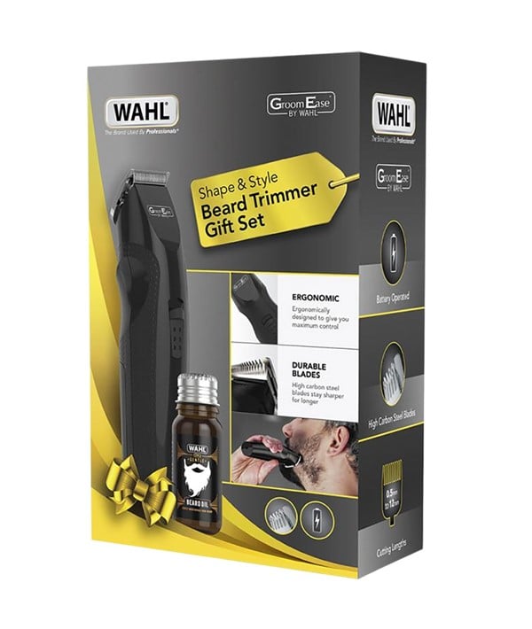 GROOM EASE SHAPE AND STYLE BEARD TRIMMER GIFT SET 