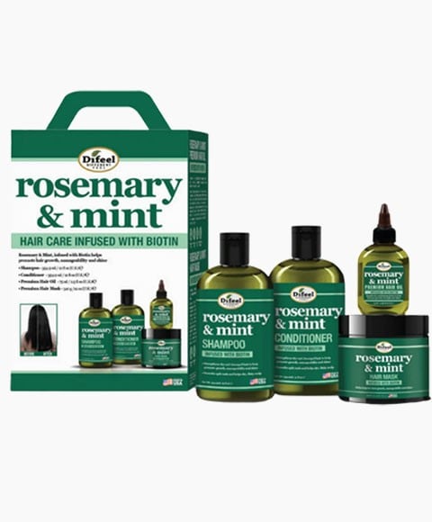 DIFEEL ROSEMARY AND MINT HAIR CARE SET INFUSED WITH BIOTIN
