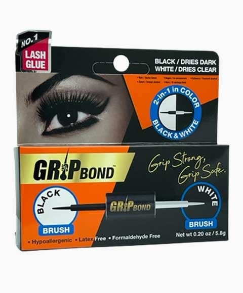 GRIP BOND 2 IN 1 BLACK AND WHITE LASH GLUE 