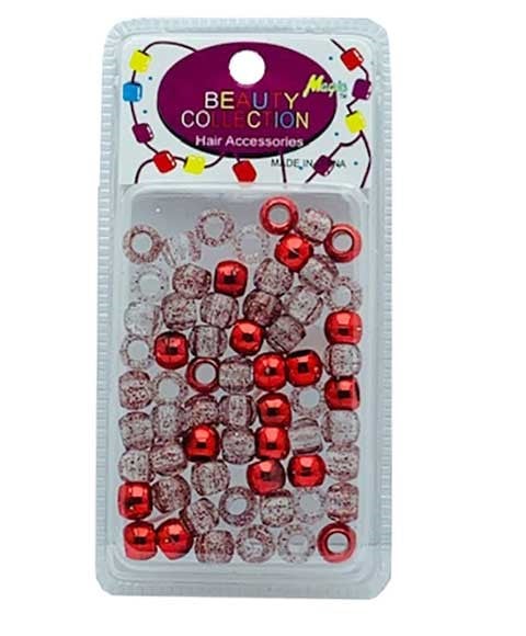 BEAUTY COLLECTION MAGIC HAIR BEADS MET2RED 