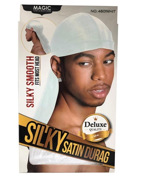 MAGIC COLLECTION SILKY SATIN DURAG 4801WHIT 