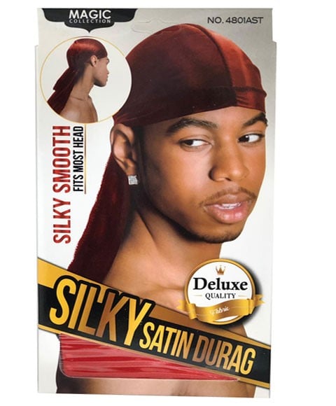 MAGIC COLLECTION SILKY SATIN DURAG 4801AST RED 
