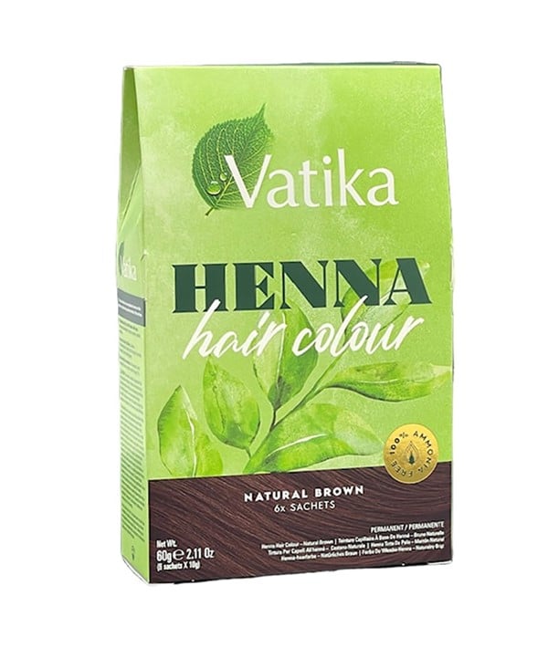 VATIKA HENNA PERMANENT HAIR COLOR NATURAL BROWN 