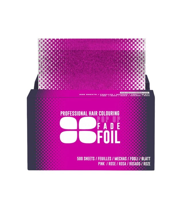 PROFESSIONAL HAIR COLOURING EMBOSSED POP UP FADE FOIL PINK