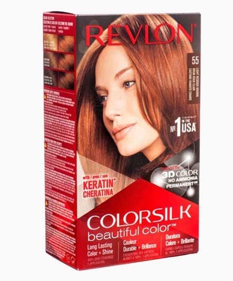 COLORSILK BEAUTIFUL COLOR PERMANENT HAIR COLOR 55 LIGHT RE