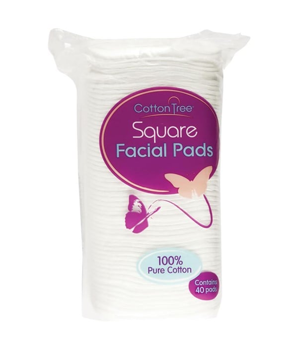 COTTON TREE SQUARE FACIAL PADS 