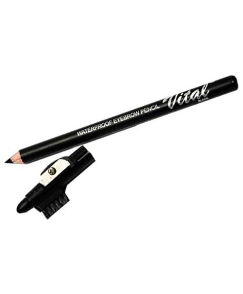 EYEBROW PENCIL WITH SHARPENER BLACK 