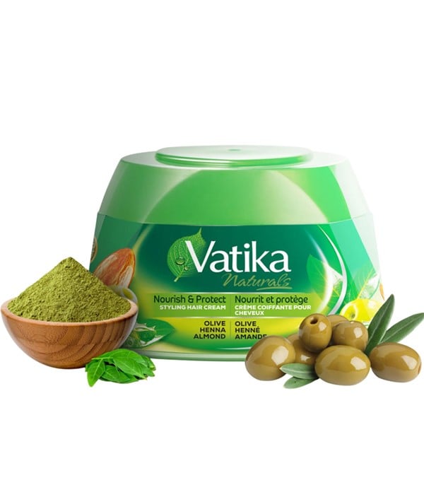VATIKA NATURALS OLIVE HENNA ALMOND STYLING HAIR CREAM 