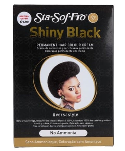 STA SOF FRO SHINY BLACK PERMANENT HAIR COLOUR CREAM 