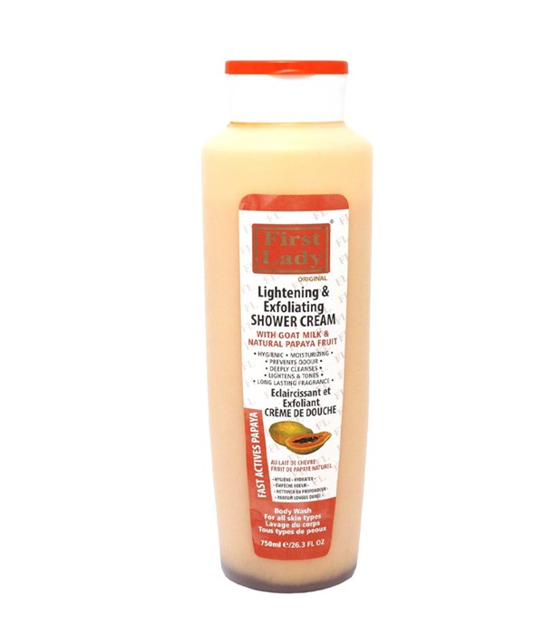 FIRST LADY PAPAYA SKIN LIGHTENING EXFOLIATING SHOWER CREAM