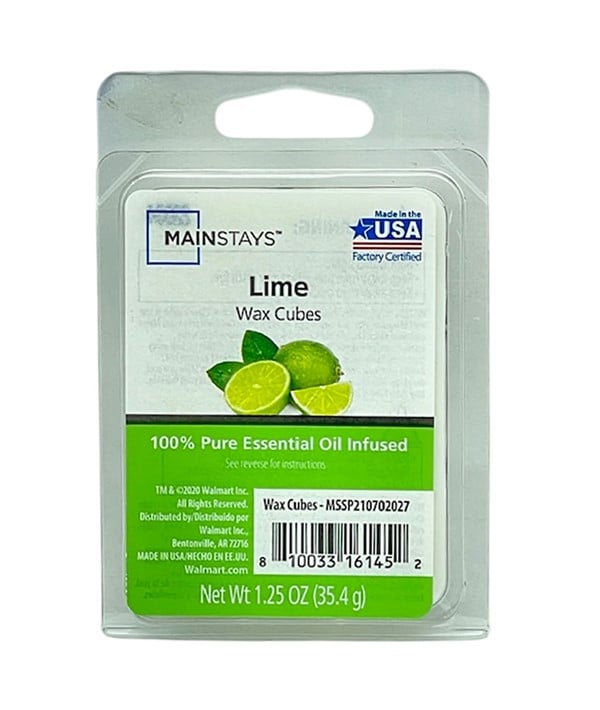 ESSENTIAL OIL INFUSED WAX MELT CUBES LIME 
