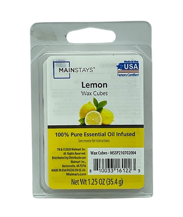ESSENTIAL OIL INFUSED WAX MELT CUBES LEMON 