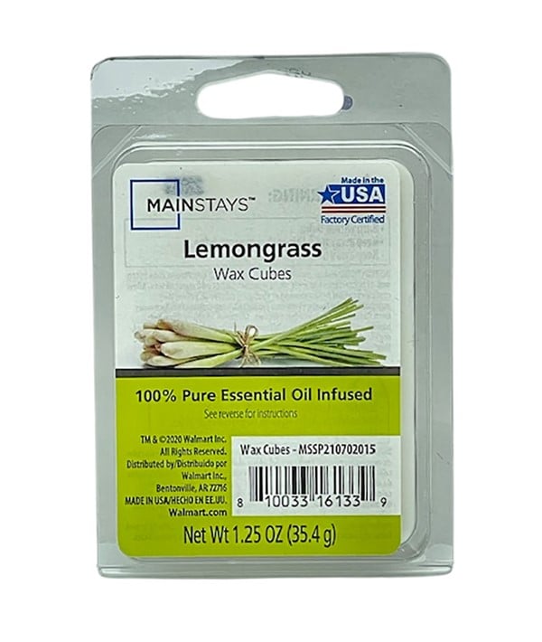 ESSENTIAL OIL INFUSED WAX MELT CUBES LEMONGRASS 