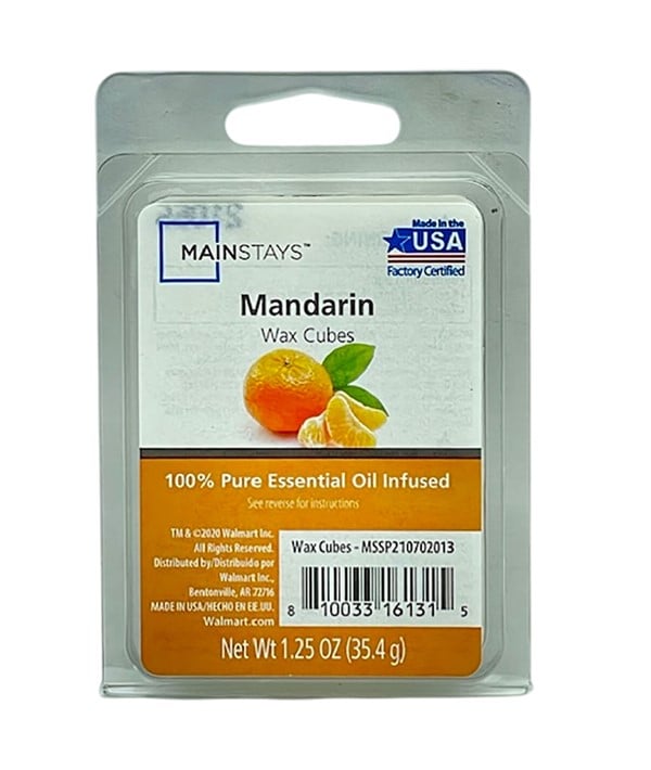 ESSENTIAL OIL INFUSED WAX MELT CUBES MANDARIN 
