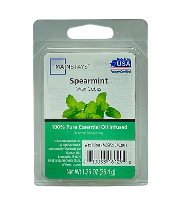 ESSENTIAL OIL INFUSED WAX MELT CUBES SPEARMINT 