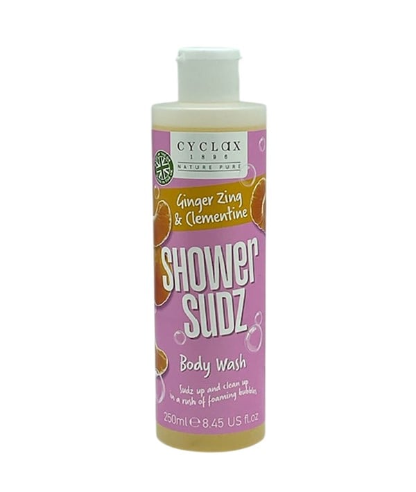 CYCLAX GINGER ZING AND CLEMENTINE SHOWER SUDZ BODY WASH 