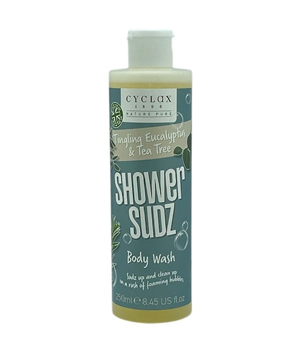 CYCLAX TINGLING EUCALYPTUS AND TEA TREE SHOWER SUDZ BODY W