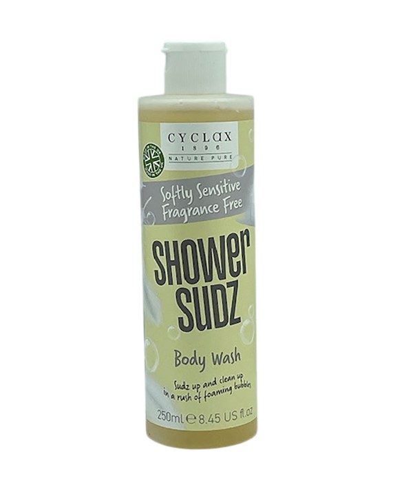 CYCLAX SOFTLY SENSITIVE FRAGRANCE FREE SHOWER SUDZ BODY WA