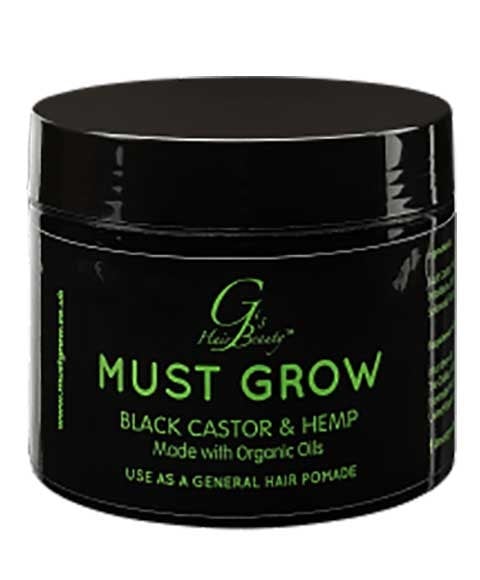 MUST GROW BLACK CASTOR AND HEMP HAIR POMADE 