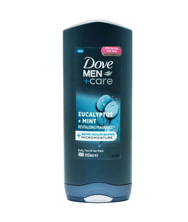 DOVE MEN PLUS CARE EUCALYPTUS MINT BODY FACE HAIR WASH 