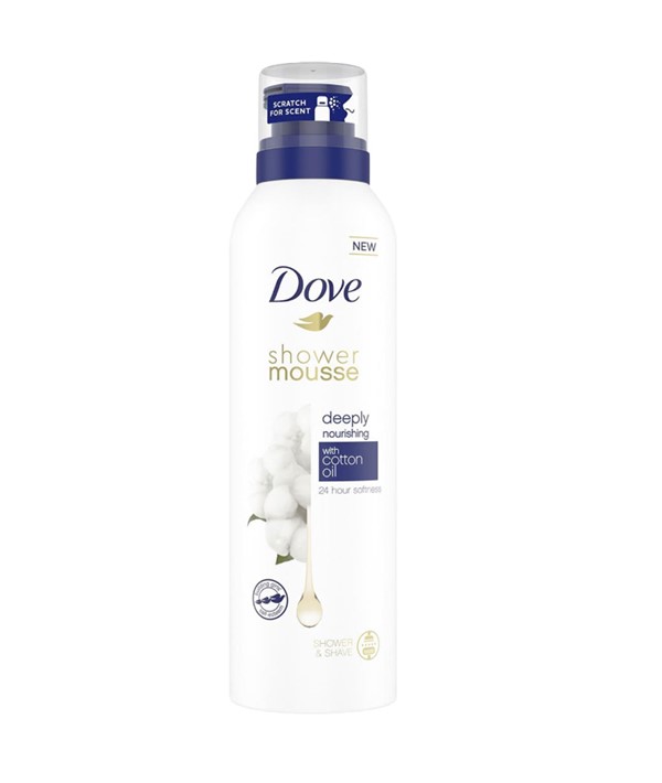 DOVE DEEPLY NOURISHING WITH COTTON OIL SHOWER MOUSSE 