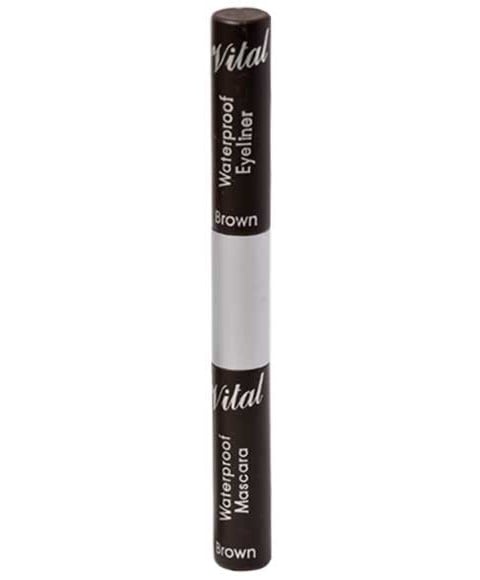 DUO 2 IN 1 WATERPROOF MASCARA AND EYELINER BROWN 