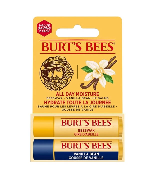BURTS BEES BEESWAX AND VANILLA BEAN LIP BALMS DUO 
