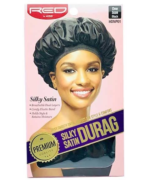 SILKY SATIN DURAG BLACK HDNP01 