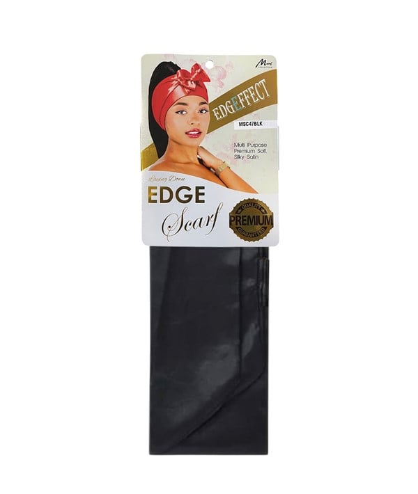 EDGE EFFECT LAYING DOWN EDGE SCARF MCS47BLK 