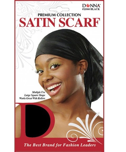 PREMIUM COLLECTION SATIN SCARF 11066 BLACK 