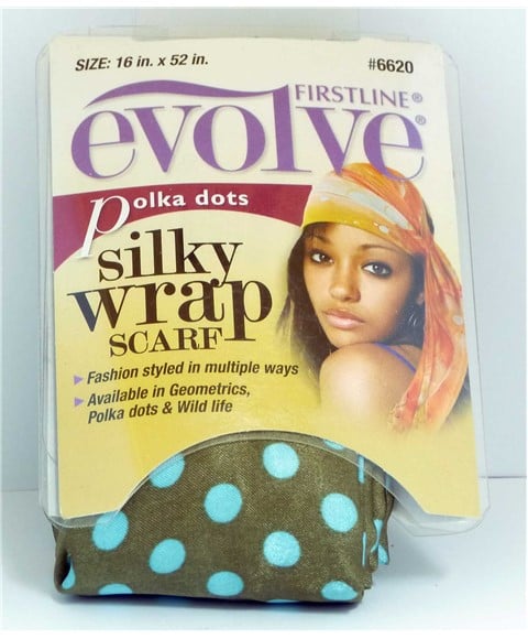 EVOLVE POLKA DOTS SILKY WRAP SCARF 