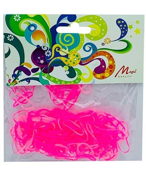 MAGIC QUALITY ELASTIC RUBBER BAND 332 NEON PINK 