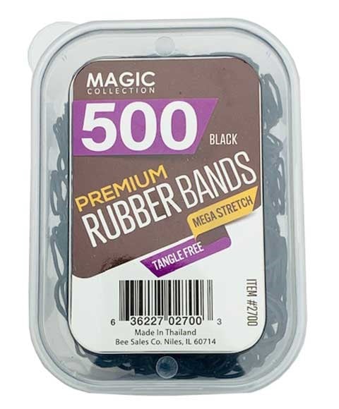 MAGIC COLLECTION RUBBER BANDS BLACK 