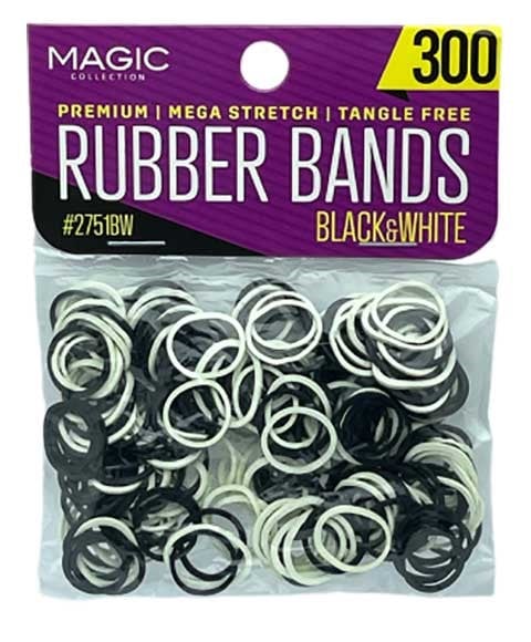 RUBBER BANDS BLACK AND WHITE 