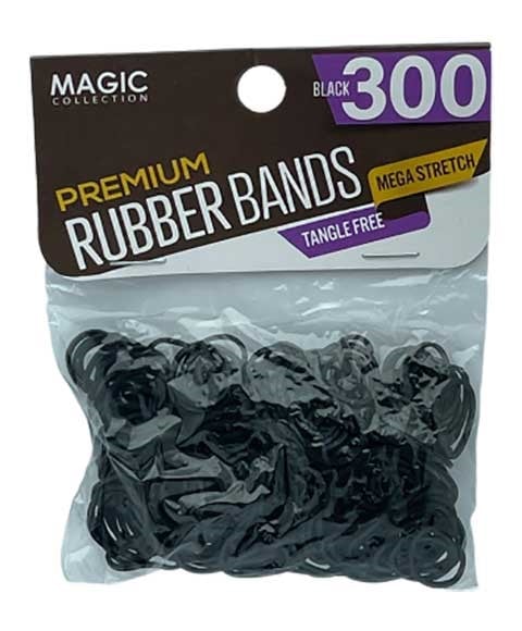 RUBBER BANDS FOR PONY TAIL AND BRAIDS BLACK 