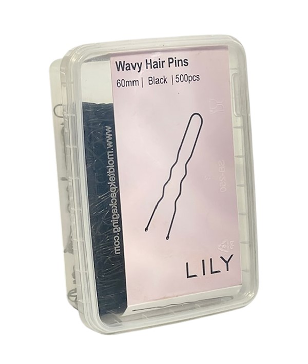 LILY WAVY BLACK HAIR PINS LP 250 