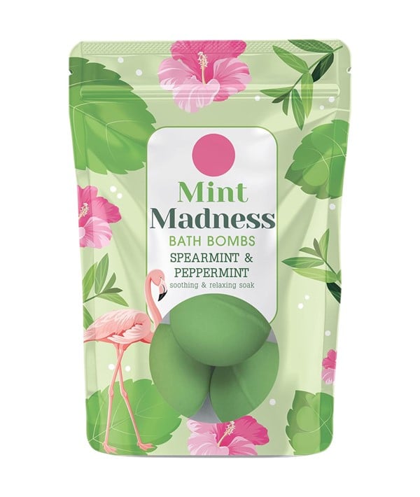 ELYSIUM SPA MINT MADNESS SPEARMINT AND PEPPERMINT BATH BOM