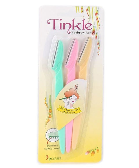 TINKLE EYEBROW RAZOR 3PC SET  