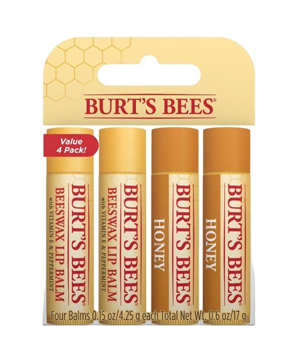 BURTS BEES BEE WAX AND HONEY MOISTURIZING LIP BALMS SET 