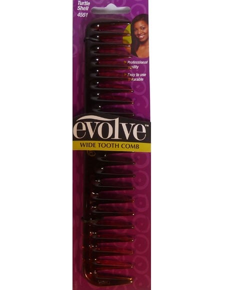 EVOLVE WIDE TOOTH COMB TURTLE SHELL 4551 