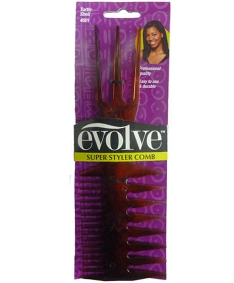 EVOLVE SUPER STYLER COMB TURTLE SHELL 4001 