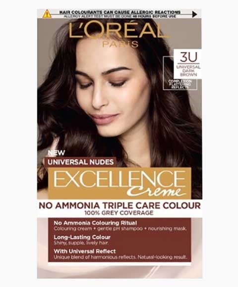 EXCELLENCE CREME NO AMMONIA TRIPLE CARE HAIR COLOUR 3U UNI