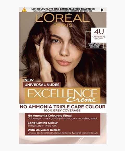 EXCELLENCE CREME NO AMMONIA TRIPLE CARE HAIR COLOUR 4U UNI