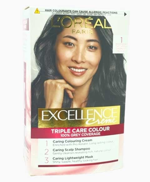 EXCELLENCE CREME TRIPLE CARE COLOUR 1 NATURAL DARKEST BLAC
