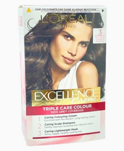 EXCELLENCE CREME TRIPLE CARE COLOUR 3 NATURAL DARKEST BROW