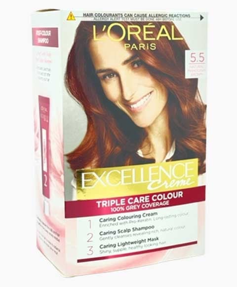 EXCELLENCE CREME TRIPLE CARE COLOUR 5.5 NATURAL MAHOGANY B