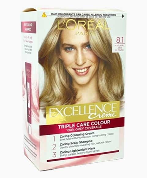 EXCELLENCE CREME TRIPLE CARE COLOUR 8.1 NATURAL ASH BLONDE